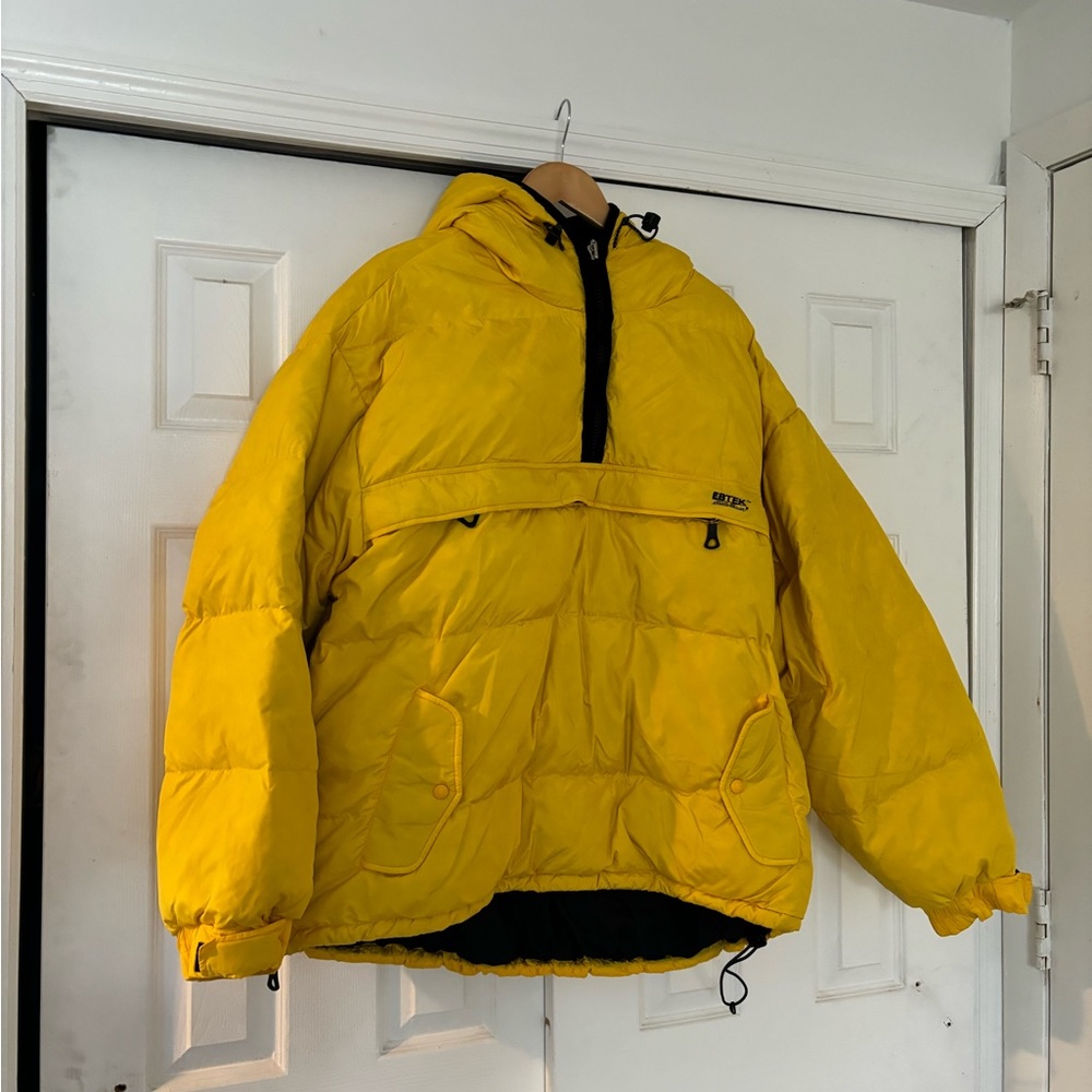 pull over puffer men’s coat